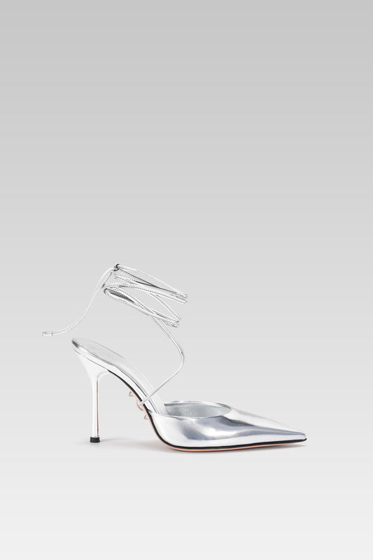 ARIANNA MULE SILVER MIRROR 95 - Silvia Marson